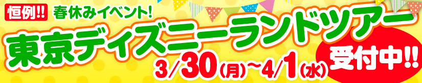 春休み恒例ディズニーランドツアー